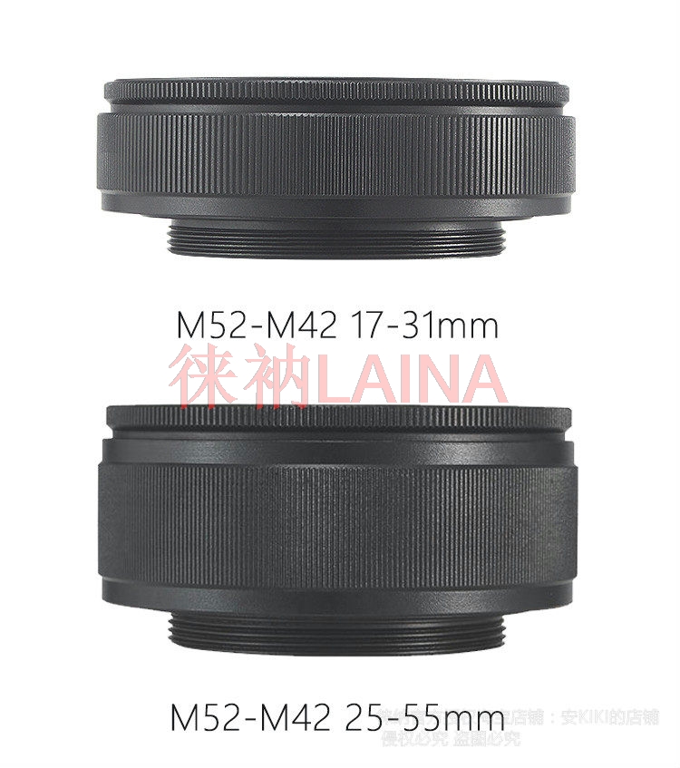 Macro Extension Tube - M52 zu M42 Fokussier-Helikoidring-Adapter Makro-Verlängerungsrohr 17-31mm