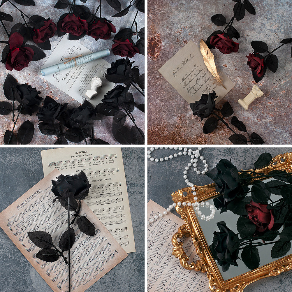 2 Stück dunkle Kunstrosen, Ret – Photography Dark Cloth Bewertung und Preis