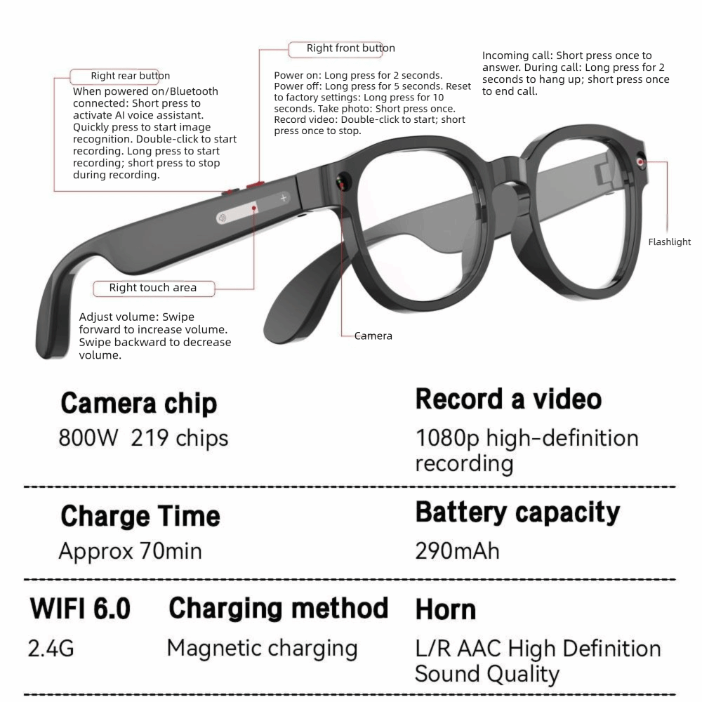 2-in-1 KI-Smart-Brille HD Foto – Photography With Ai Bewertung und Preis